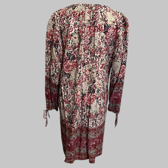 Lucky Brand Peasant Cottagecore Prairie Floral Oversized Boho Tunic Top 1X - Picture 2 of 11